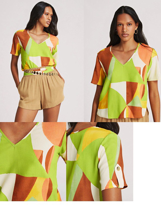 Molde blusa decote V