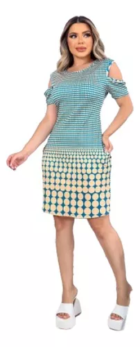 Molde vestido com manga deslocada