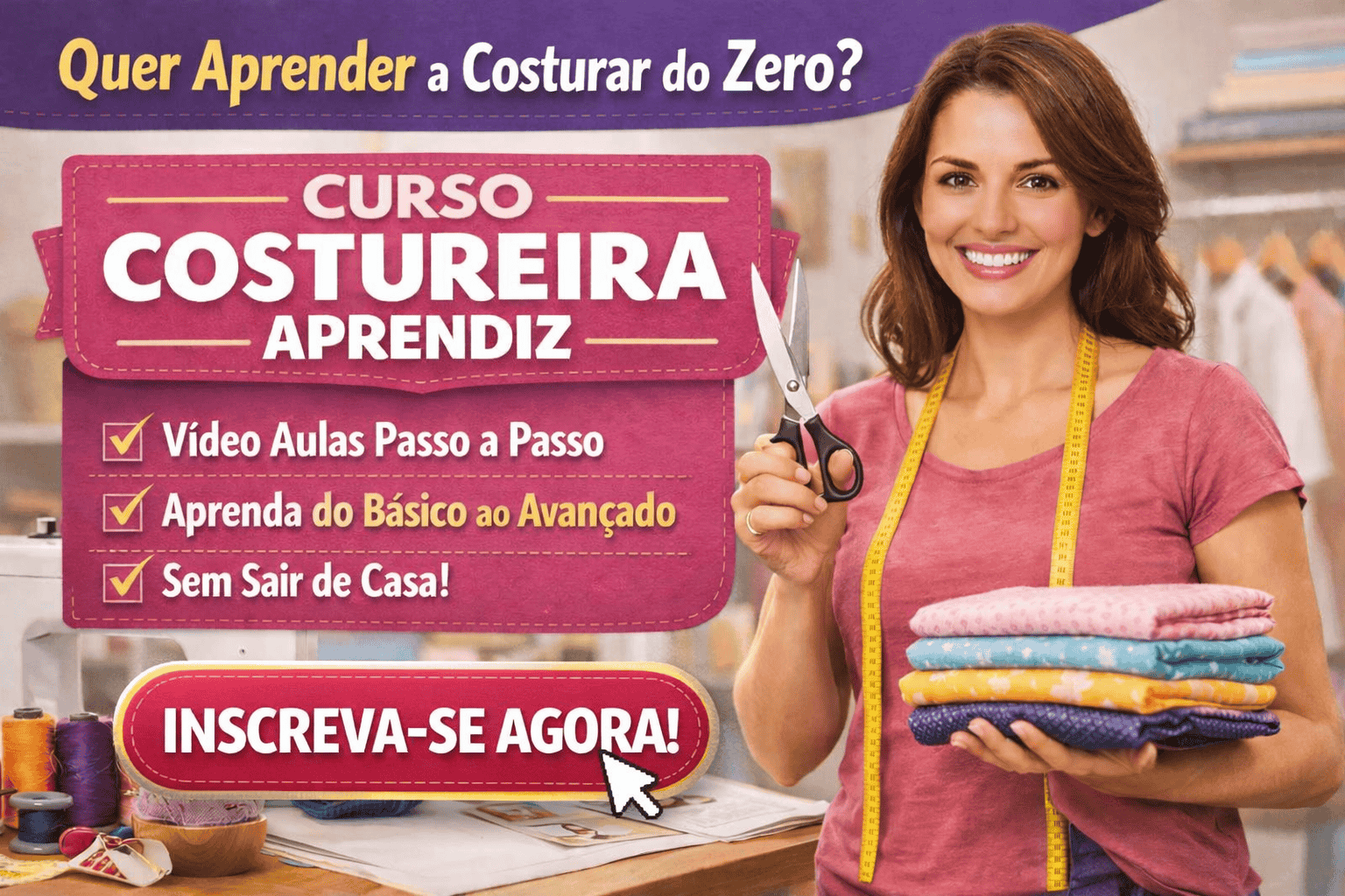 Curso costureira aprediz